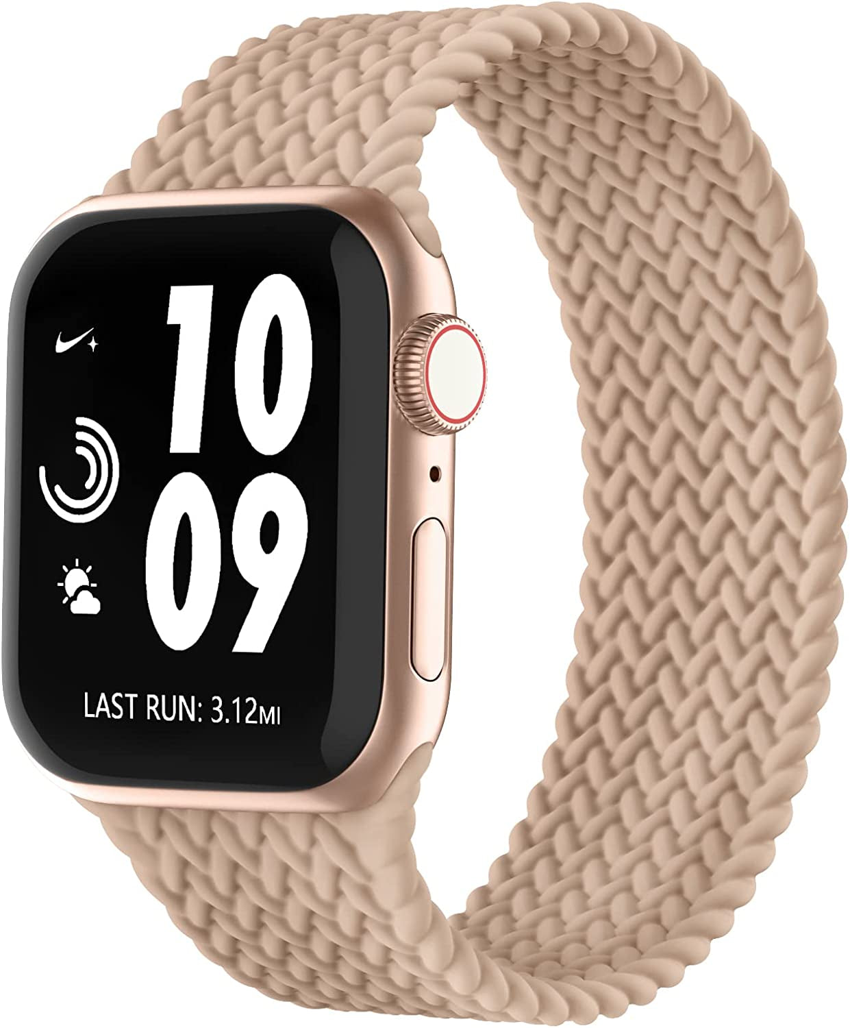 Silicone Solo Loop Bands Compatible with Apple Watch Band 38Mm 40Mm 41Mm 42Mm 44Mm 45Mm 49Mm, Stretchy Silicone Elastic Sport Strap Compatible for Iwatch Series 8/7/6/5/4/3/2/1/SE Ultra  WASPO Milk Tea 38/40/41MM XS: 5.3"-5.5"(135mm-142mm) 