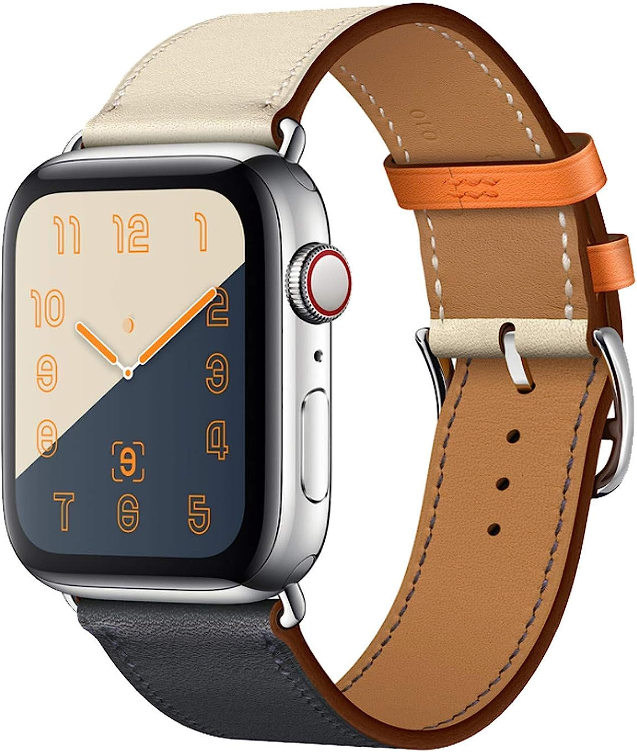 Ibazal Compatible with Apple Watch Band 42Mm 44Mm,Genuine Leather Bands Replacement Strap for Iwatch Series 7 6 SE 5 45Mm 4 3 2 1 38Mm 40Mm Sports&Edition Men  iBazal   