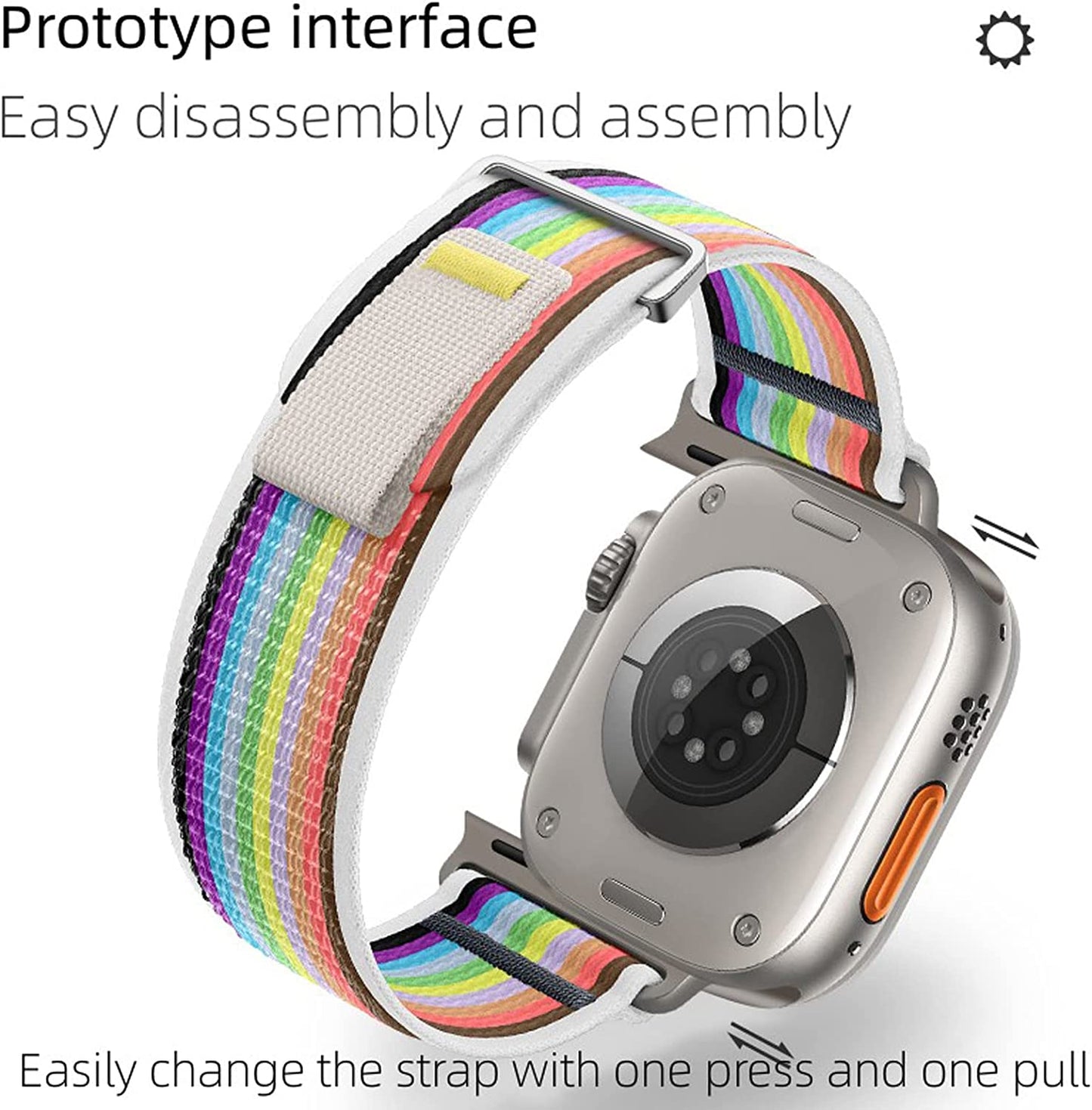 DXJKDZA Compatible with Apple Watch Ultra Band 49Mm 45Mm 44Mm 42Mm 41Mm 40Mm 38Mm for Women Men, Trail Loop Band Soft Nylon Sport Loop Strap for Iwatch Series Ultra 8 7 6 5 4 3 2 1 SE  DXJKDZA   