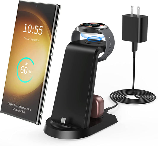 3 in 1 Super Fast Charging for Samsung Multiple Devices,Charging Station Charger for Samsung Galaxy S23/S23 Ultra/S22/S21/S20/Note20,Wireless Charger for Galaxy Watch 5/5 Pro,Galaxy Buds  Shenzhen Ai Infinite Electronics Co., Ltd   