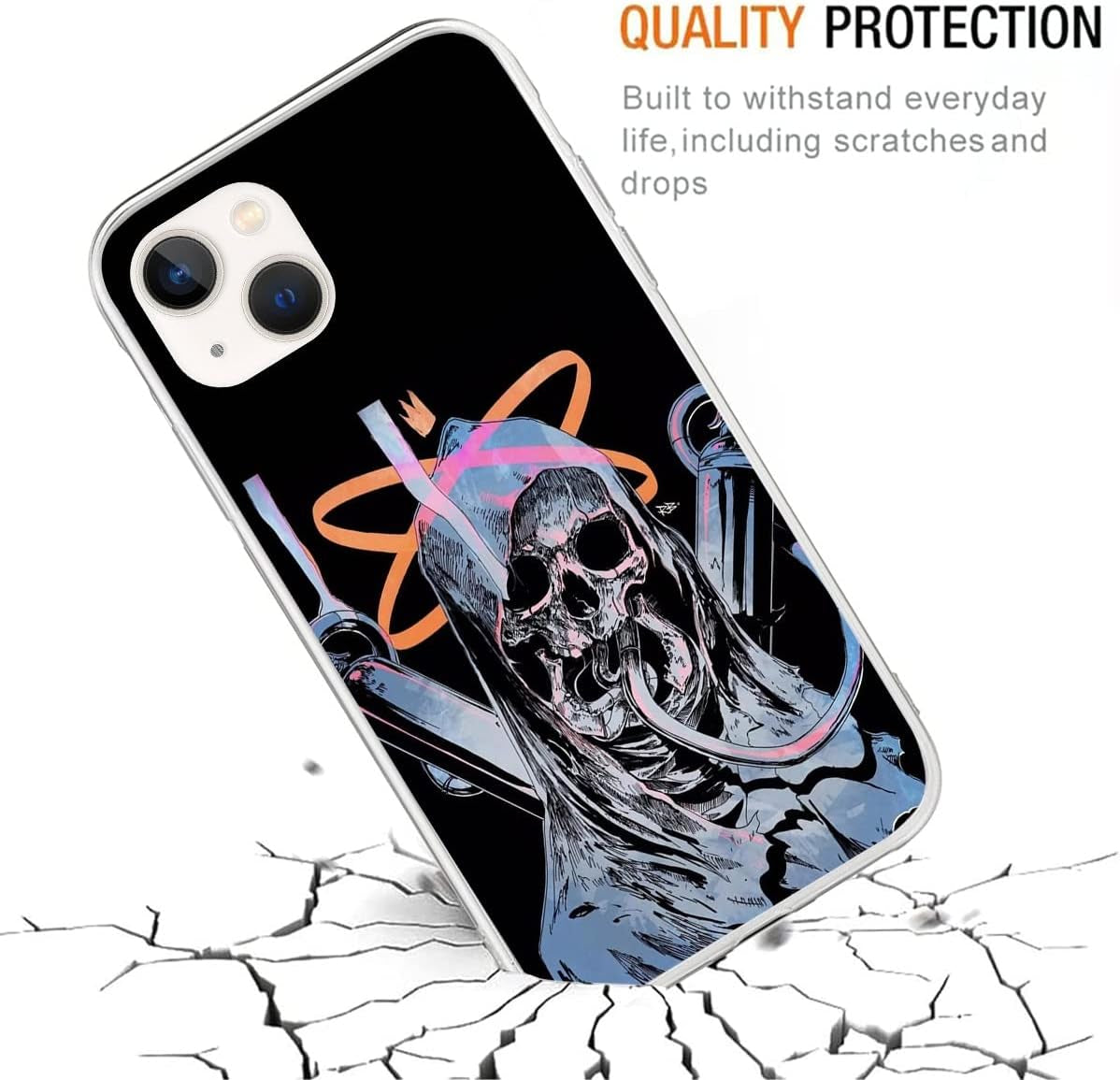 Compatible with LG G8 | LG G8 Thinq Case Cool Skull 556 Kids Girls Women Man Soft Flexible TPU Silicone Phone Case Clear  PTGVCTA   