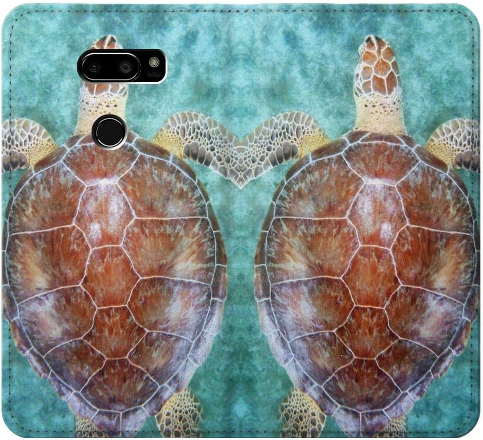 RW1424 Sea Turtle PU Leather Flip Case Cover for LG V30, LG V30 Plus, LG V30S Thinq, LG V35, LG V35 Thinq  JJ Phone Case   