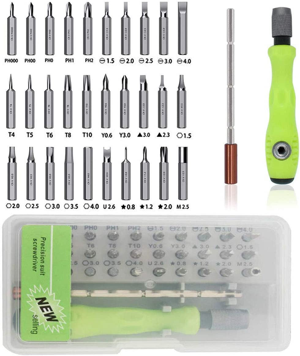Buspoll 32-In-1 Magnetic Screwdriver Set with Detachable Handle Multipurpose Turn Screwdriver Household and Small Projects  Tianqi   