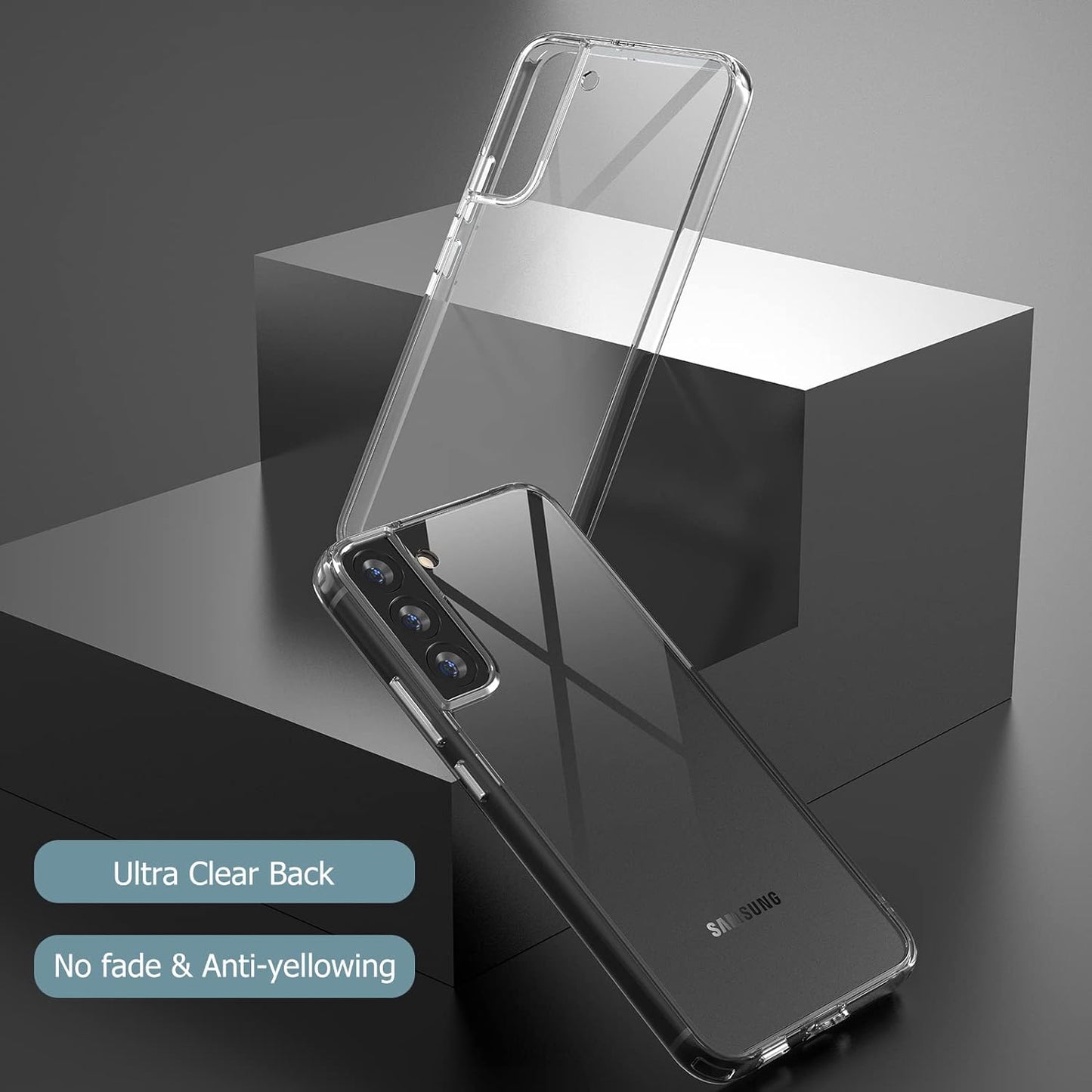 MATEPROX Compatible with Samsung Galaxy S22 plus Case, Clear Thin Slim Crystal Transparent Shockproof Bumper Cover for Samsung S 22+ 5G (2022)-Clear  MATEPROX   