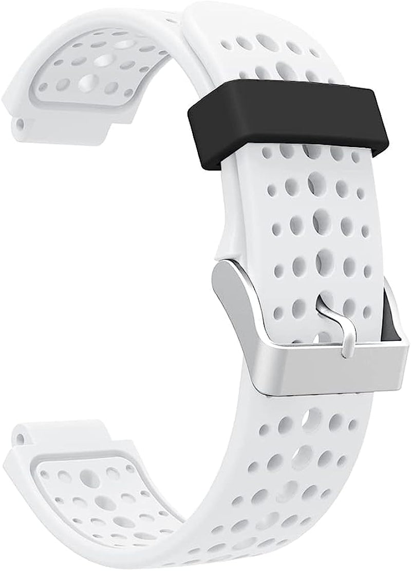 XIRIXX Bands for Garmin Forerunner 235 Band Silicone Bracelet for Forerunner 220/230/235/620/630/735XT/235 Lite Replacement Strap  XIRIXX White  