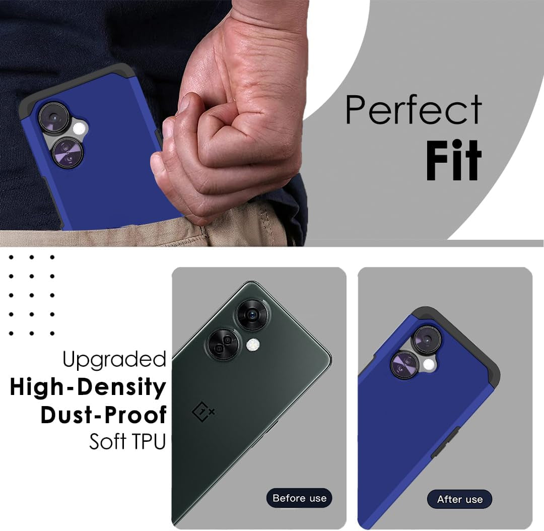 Hrwireless Compatible for Oneplus Nord N30 5G Case Cover with [HD Tempered Glass] Strong Heavy Duty [Shockproof] [Magnetic Mount Friendly] Minimalistic Original Design for Protection  HRWireless   