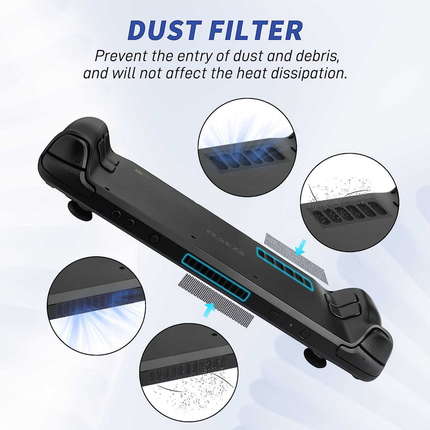 GLDRAM 16 in 1 Protective Dust-Proof Kit for Steam Deck, Dust Filter Cover, Dust Plug, Touch Pad Sticker, Button Protection Sticker, Rocker Cap  GLDRAM   