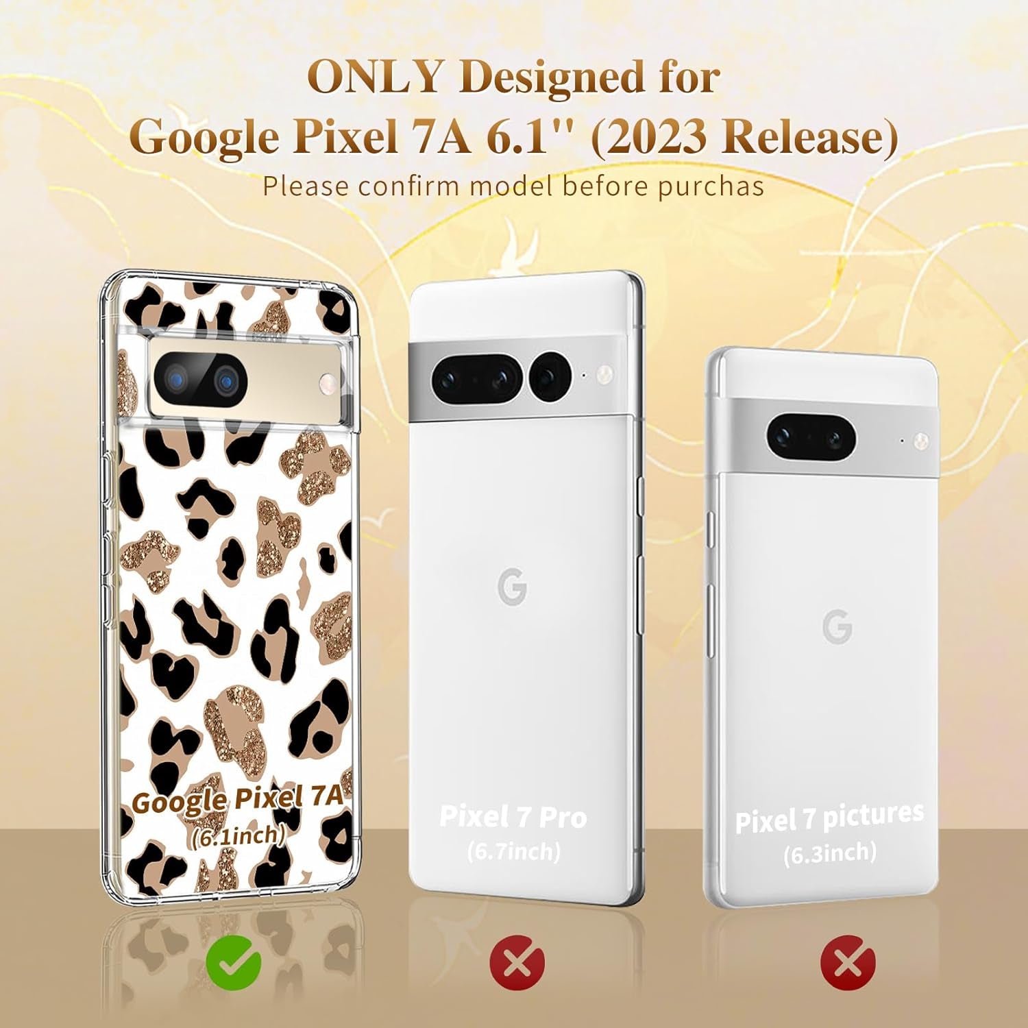 Compatible for Google Pixel 7A Case Silicone Clear TPU Cute Leopard Rose Flower Pattern Cartoons Design Ultra Thin Anti-Scratches Cases Shockproof Bumper Cover Case for Google Pixel 7A 5G (A-Leopard)  Gxmeuie   