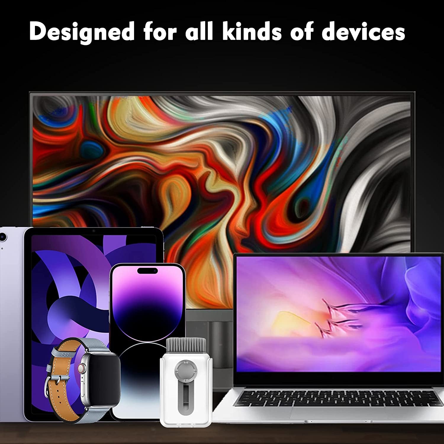 6-In-1 Keyboard Cleaner, Laptop Screen Cleaner, Electronic Cleaner Kit with Soft Keyboard Brush Keycap Puller, for Airpod, Laptop, PC Monitor, TV, Earbud, Phone, Computer  prowithlin   