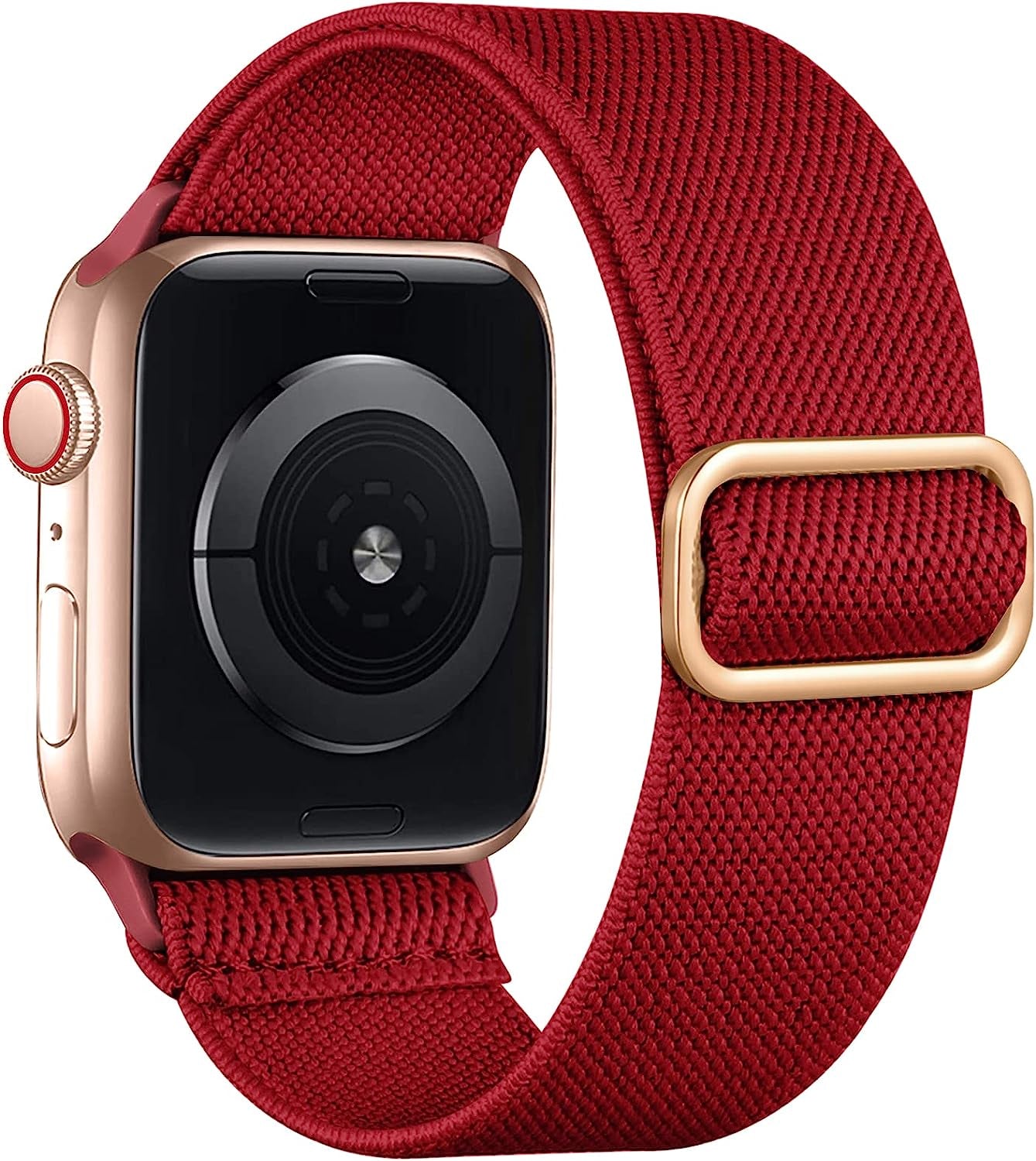 Lerobo Elastic Bands Compatible with Apple Watch Bands 44Mm 42Mm 38Mm 40Mm,Stretchy Solo Loop Soft Nylon Strap Replacement Band for Iwatch/Apple Watch SE Series 6,Series 3,Series 5 4 3 2 1 Women Men  PJStore-US DarkRed 42mm/44mm/45mm/49mm 