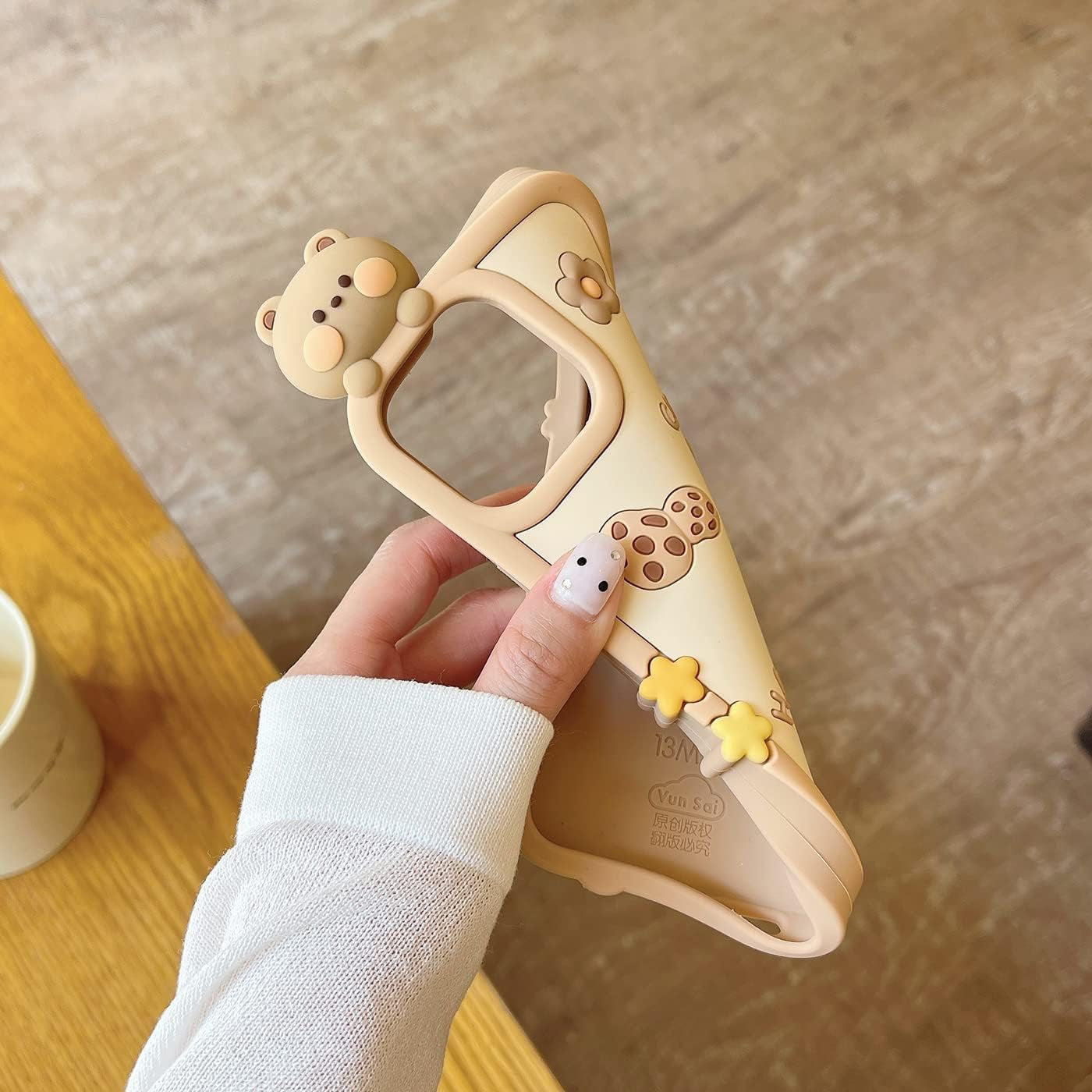 YAKVOOK Kawaii Phone Cases for Iphone 12/12 Pro,Cute Cartoon Cookies Bear Phone Case with Bubble Tea Phone Case 3D Iphone 12/12 Pro Case Soft Silicone Shockproof Cover for Women Girls  Yatchen   