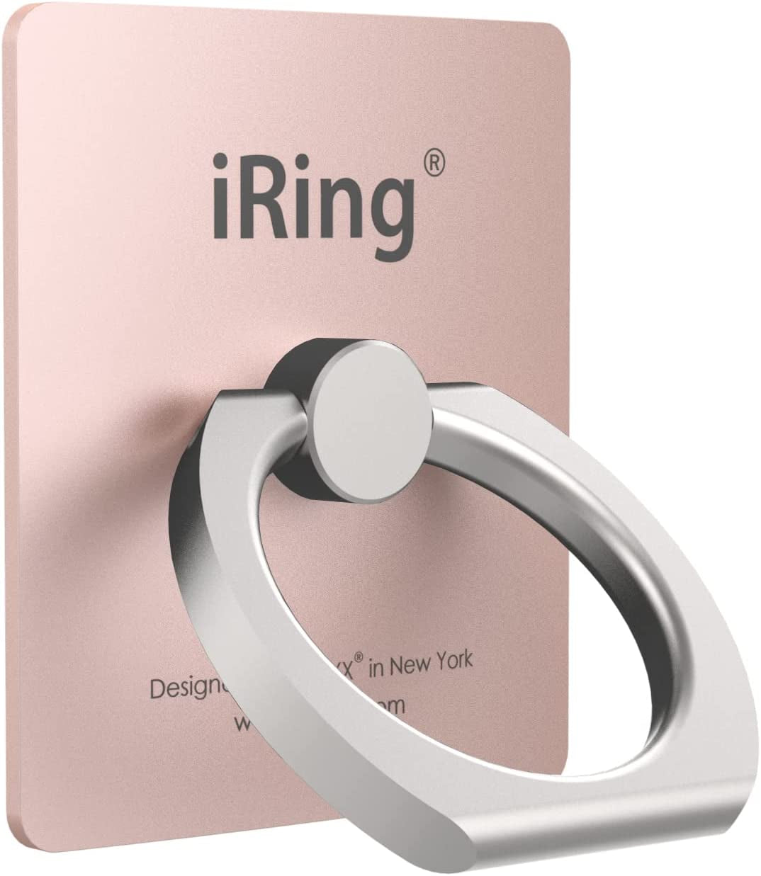 Iring Original, Made in Korea, Phone Ring Holder, Cell Phone Grip Stand, Compatible with Iphone, Galaxy, and Other Smartphones (Black)  AAUXX Korea Rose Gold  