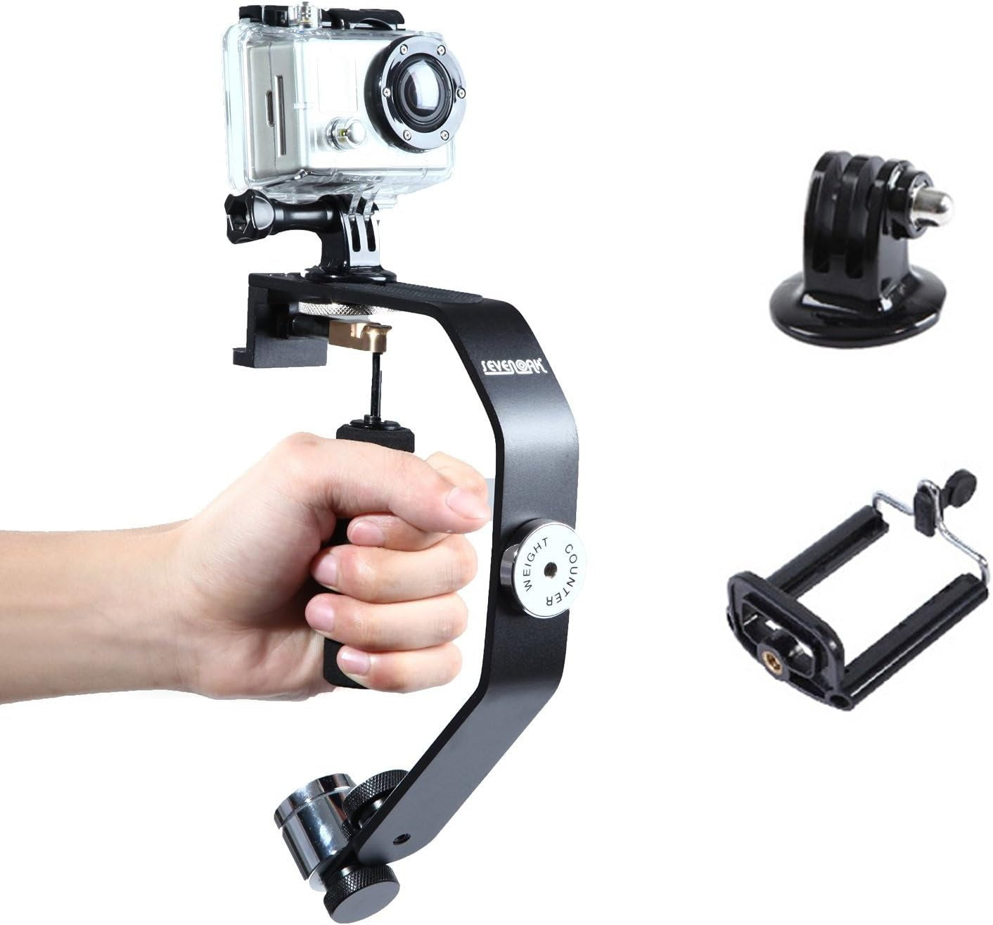 Sevenoak SK-W08 Video Mini Handheld Grip Gimbal Stabilizer for Gopro Hero 6 5 3 3+ 4 Sj 4000 Iphone 8 8 plus 7 7Plus Android Smartphones Sony Mini DV  Sevenoak   