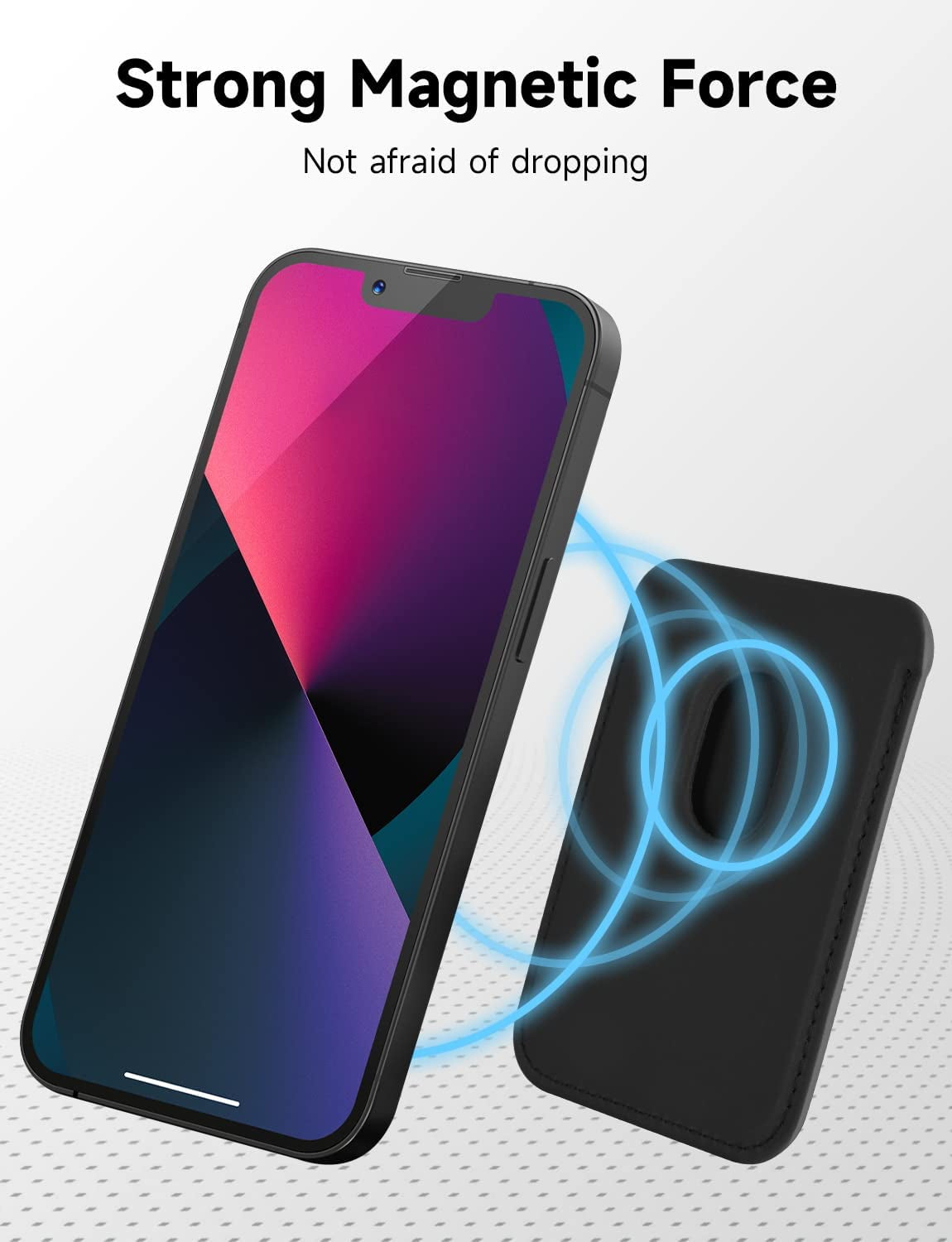 Magnetic Card Wallet Holder with Magsafe for Iphone 14 Pro Max/14 Plus/14 Pro/14, for Iphone 13 Pro Max/13 Pro/13/13 Mini, for Iphone 12/12 Pro/12 Max/12 Mini,Midnight  TWZKG   