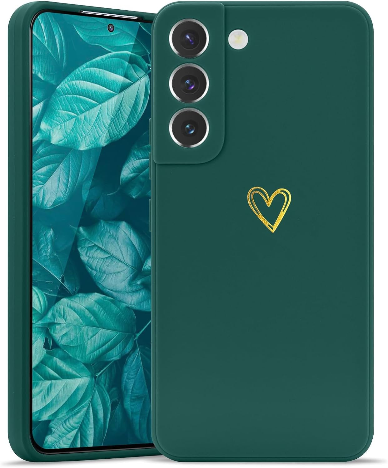 Wirvyuer for Samsung Galaxy S22 Case Cute Slim Shockproof Phone Case with Wireless Charging Support and Protection, Lime Green  Wirvyuer Green Samsung Galaxy S22 