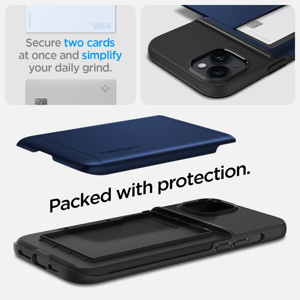 Spigen Slim Armor CS Designed for Iphone 14 Case (2022) - Navy Blue  Spigen   