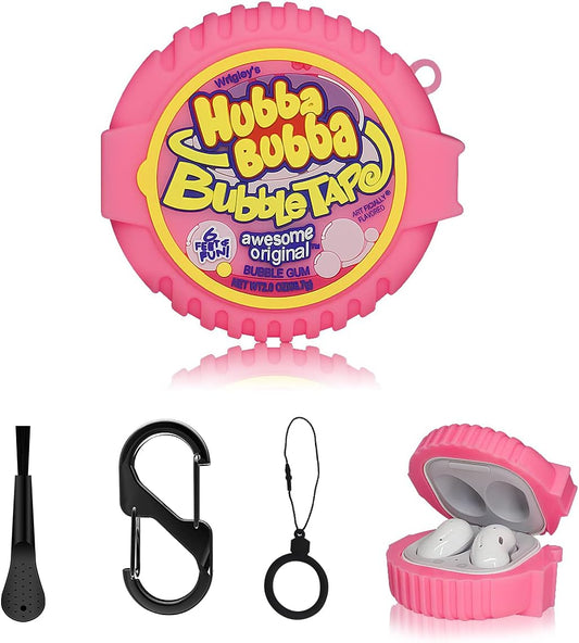 For Galaxy Buds Live/Galaxy Buds Pro Case Cover (2021), AIBEAMER Shockproof Silicone Protective Cute Cover 3D Cartoon Anime Design for Samsung Galaxy Buds 2(2021) Charging Case (Bubble Gum Case)  AIBEAMER   