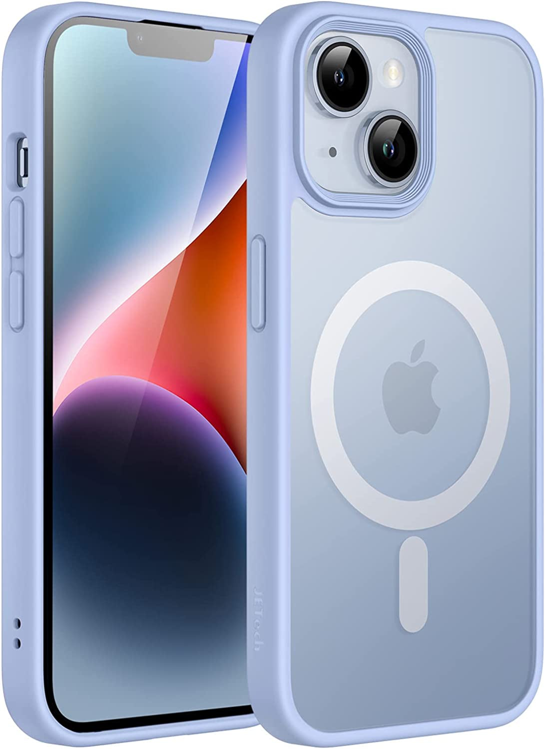 Jetech Magnetic Case for Iphone 14 6.1-Inch Compatible with Magsafe, Translucent Matte Back Slim Shockproof Phone Cover (Storm Blue)  JETech Sky Blue  