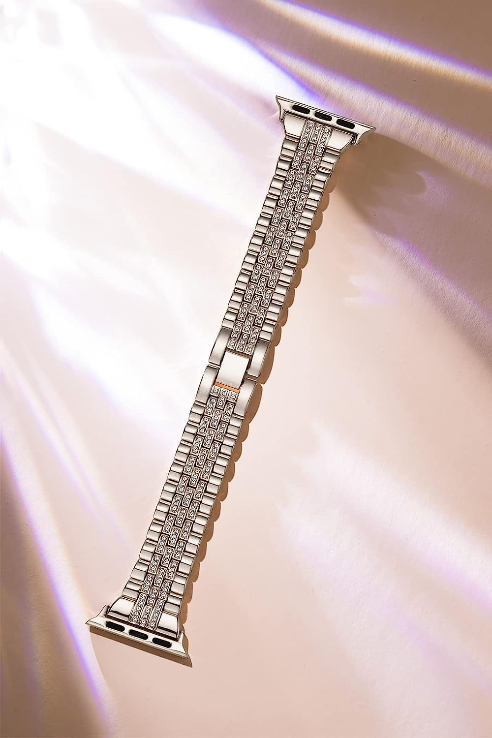 Missair Compatible with Apple Watch Band 38Mm 40Mm 41Mm 42Mm 44Mm 45Mm Series 8 7 6 5 4 3 2 1 SE, Women Diamond Bling Bracelet Jewelry Metal Replacement Wristband Strap for Iwatch  Missair   