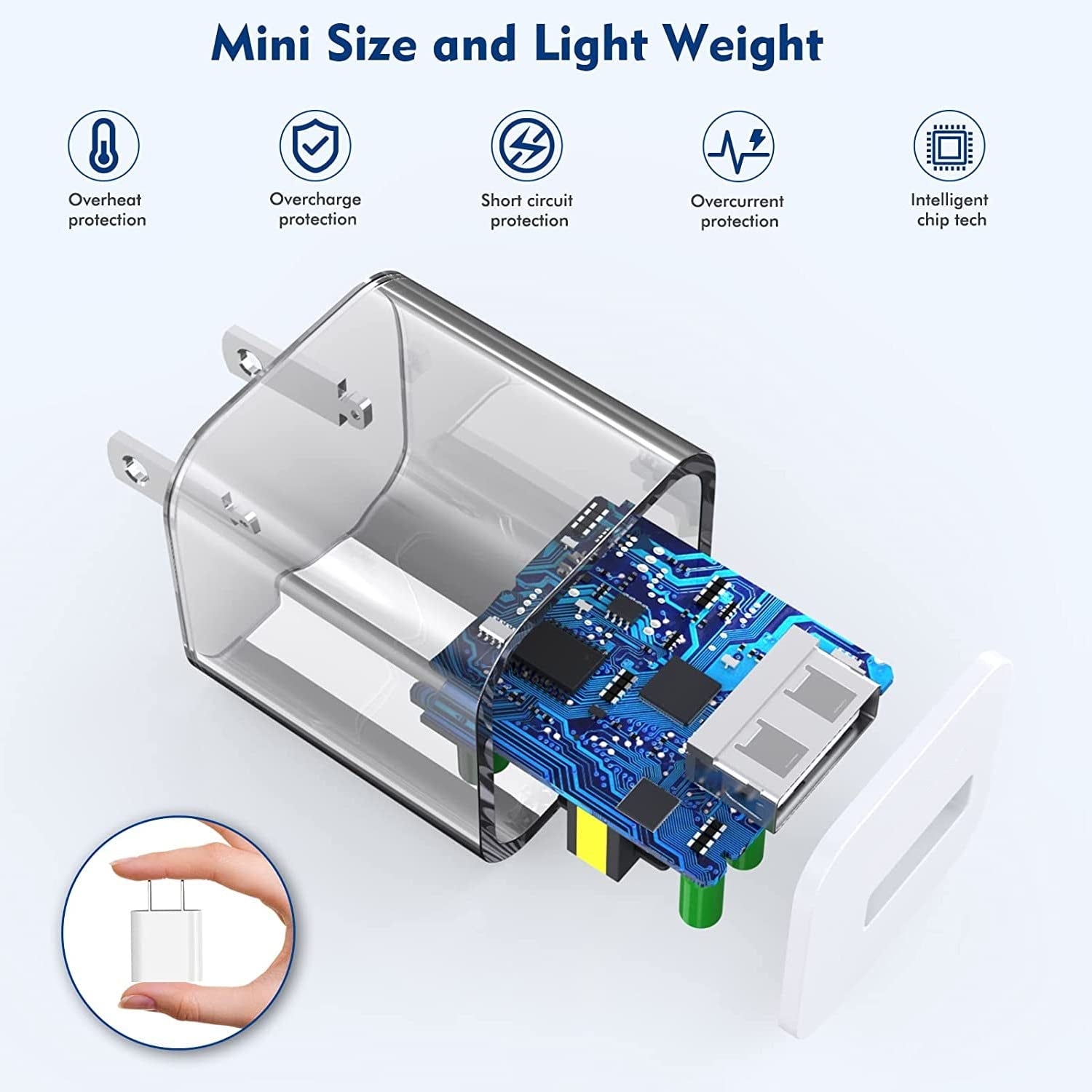 (Apple Mfi Certified)Iphone Charger 10Ft,2Pack 10 Foot Long Data Syncing Charging Lightning Cord Cable with 2Pack USB Wall Charger Travel Plug Adapter Box Compatible with Iphone 12/11 Pro/11/X/Xs/8/7  Yeptech   