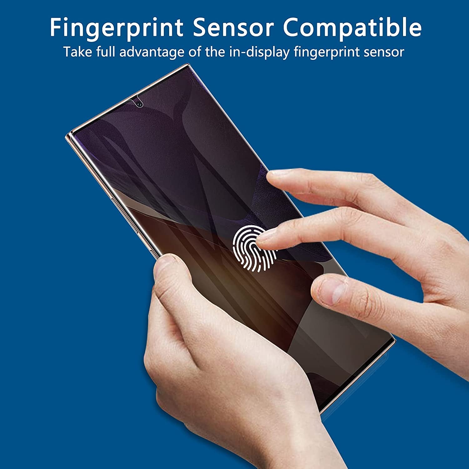 LYWHL [2+2 Pack] for Samsung Note 20 Ultra Privacy Screen Protector, [Support Fingerprint ID] Anti-Spy Black Full Adhesive Flexible Film + Camera Lens Glass Protector for Galaxy Note 20 Ultra  LYWHL   