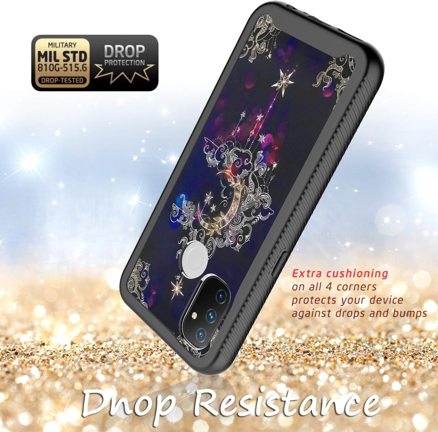 Google Pixel 4A with 5G Case with Built-In Screen Protector, Rosebono Hybrid Graphic Design Pattern Hard Back Pannel Cover 360 Protection Case for Google Pixel 4A with 5G (Wiccan)  Rosebono Fashion   