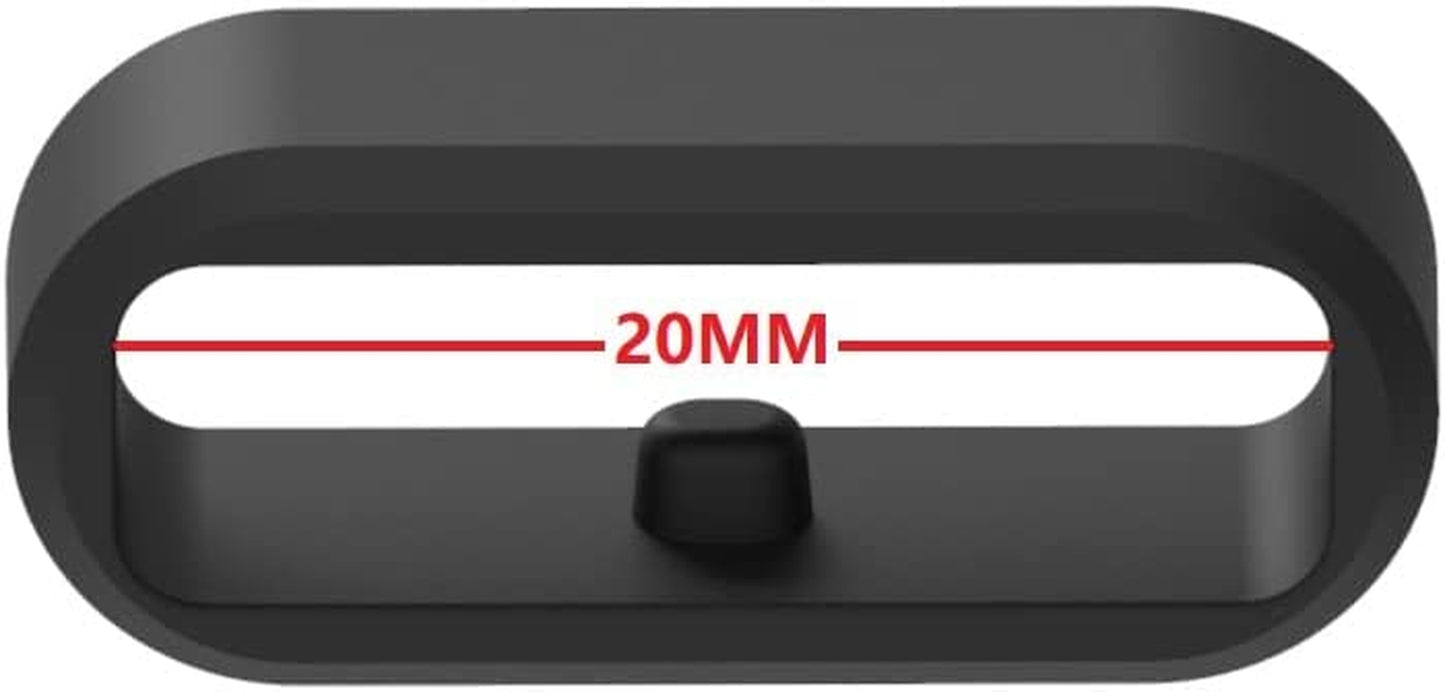 Fastener Ring Compatible for Garmin Vivoactive 3/Forerunner 645 245/Venu,Venu2,Venu Sq//Vivomove,Vivomove Hr,Vivomove 3/Fenix 6S Fenix 5S Bands 6Pack Silicone Security Loop for Galaxy Watch Active 2  E ECSEM   