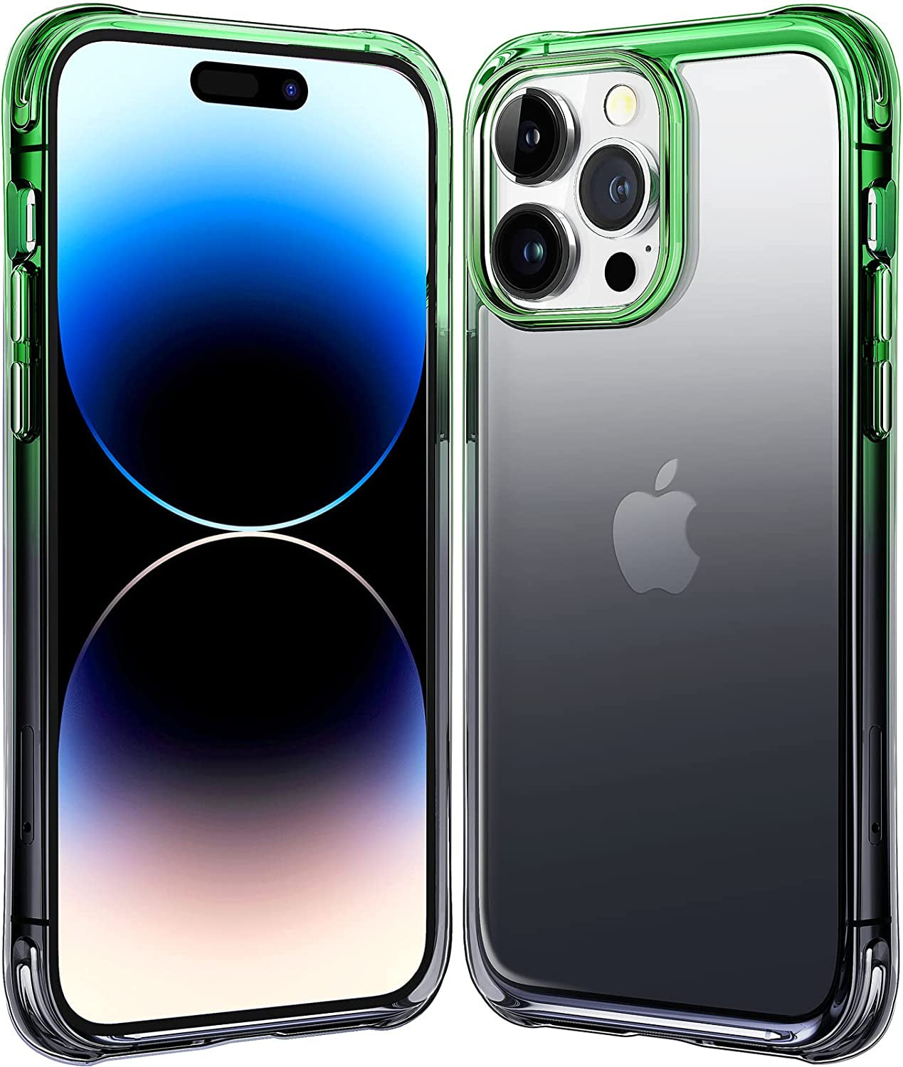 Mkeke for Iphone 14 Pro Max Case Clear Magnetic Version Work with Magsafe Non Yellowing Shockproof Case with Military Grade Protection for Apple Iphone 14 Pro Max 2022  Shenzhen Make Technology Company Limited G-Black Green Gradient  