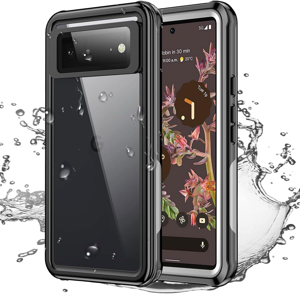 Aicase Compatible with Google Pixel 6 Case (2021) Kickstand with Car Magnetic Heavy Duty Military Grade Protection Shockproof Protective Cover for Google Pixel 6  AICase Waterproof  