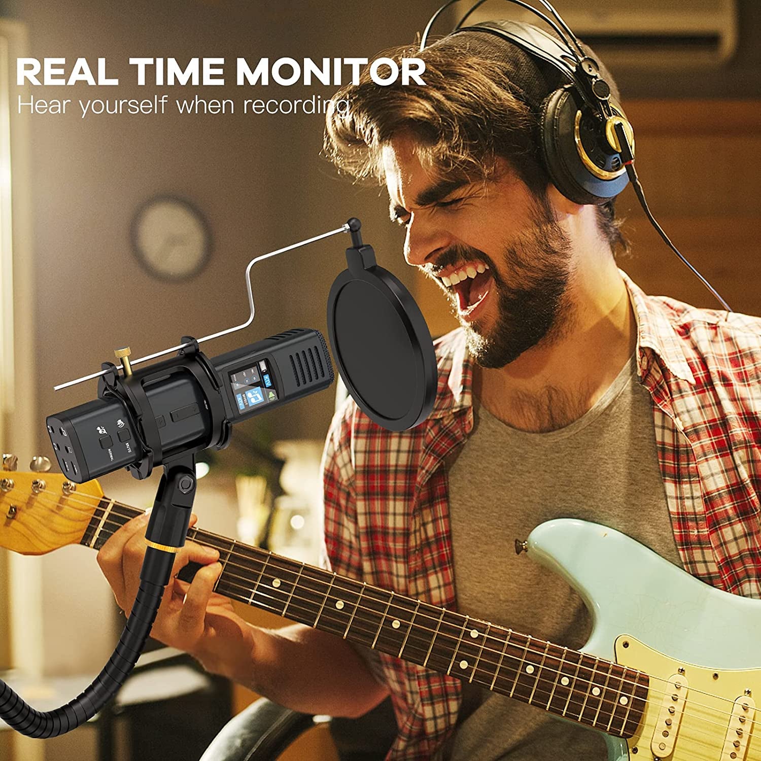 Zealsound Studio Microphone, Condenser Recording Microphone for Phone & Computer Mac Tablet, Metal DJ Mixer Mic with Gooseneck Arm Clamp Mount for Singing Podcasting Streaming Youtube Tiktok Videos  ZealSound   