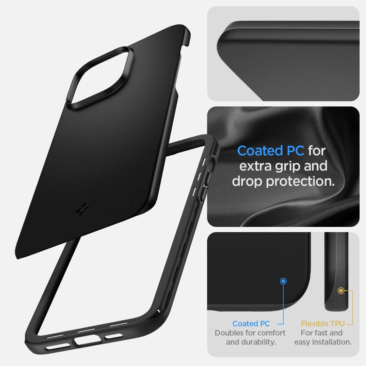 Spigen Thin Fit Designed for Iphone 14 Pro Case (2022) - Black  Spigen   