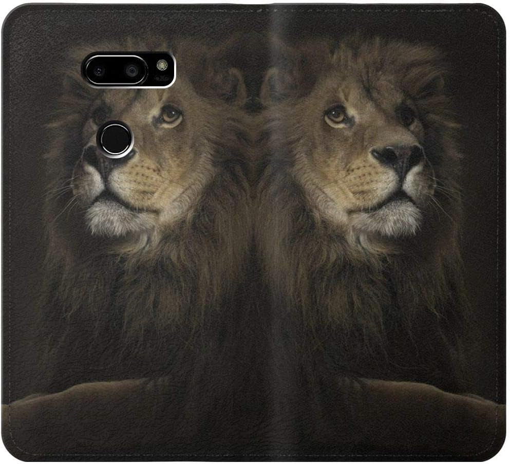 RW0472 Lion PU Leather Flip Case Cover for LG V30, LG V30 Plus, LG V30S Thinq, LG V35, LG V35 Thinq  jjphonecase   
