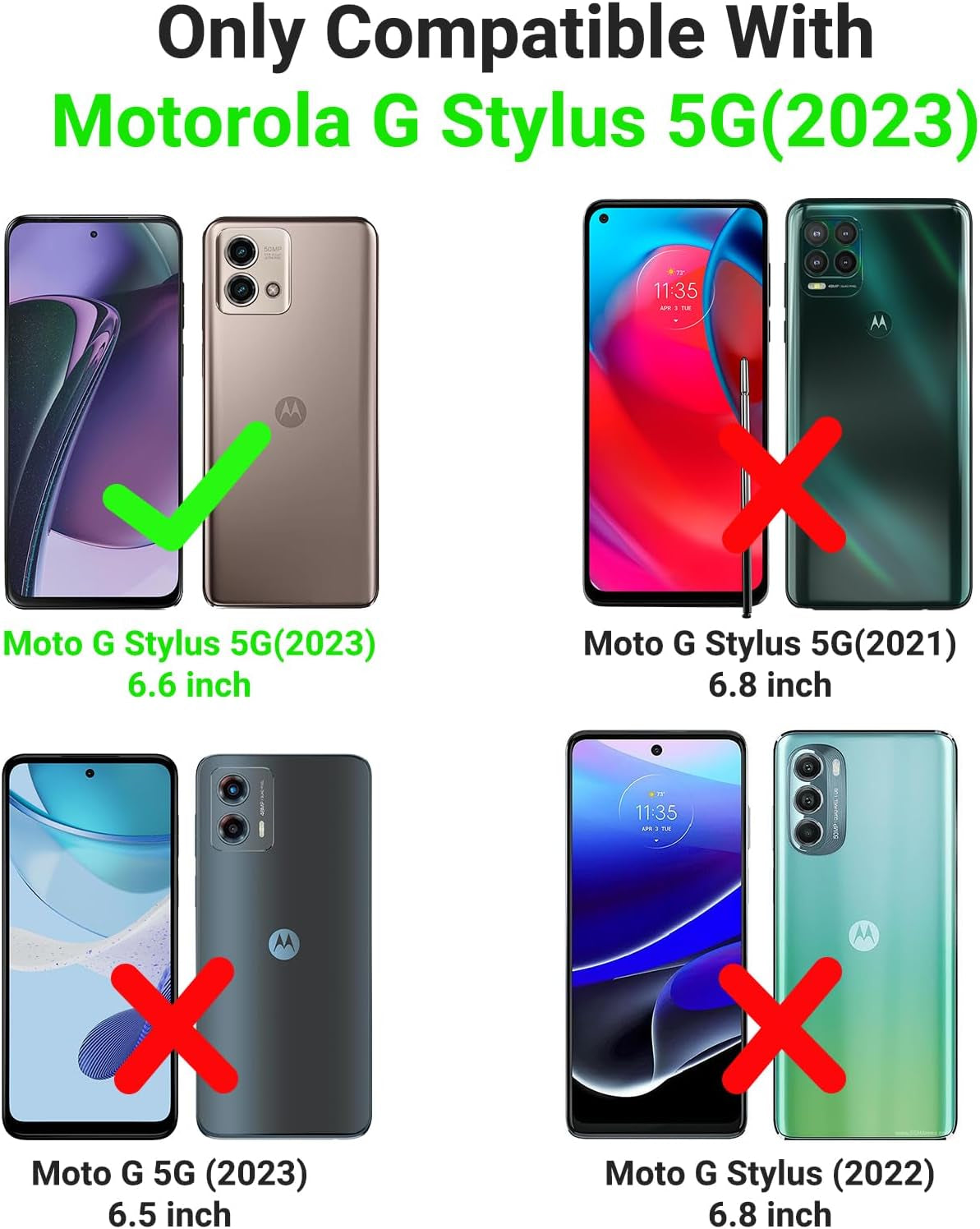 JAME for Moto G Stylus 5G 2023 Case, Slim Soft Shockproof Protective Case for Motorola G Stylus 5G Case 2023, with Invisible Ring Kickstand for Motorola G Stylus 5G 2023 Case, Green  JAME   