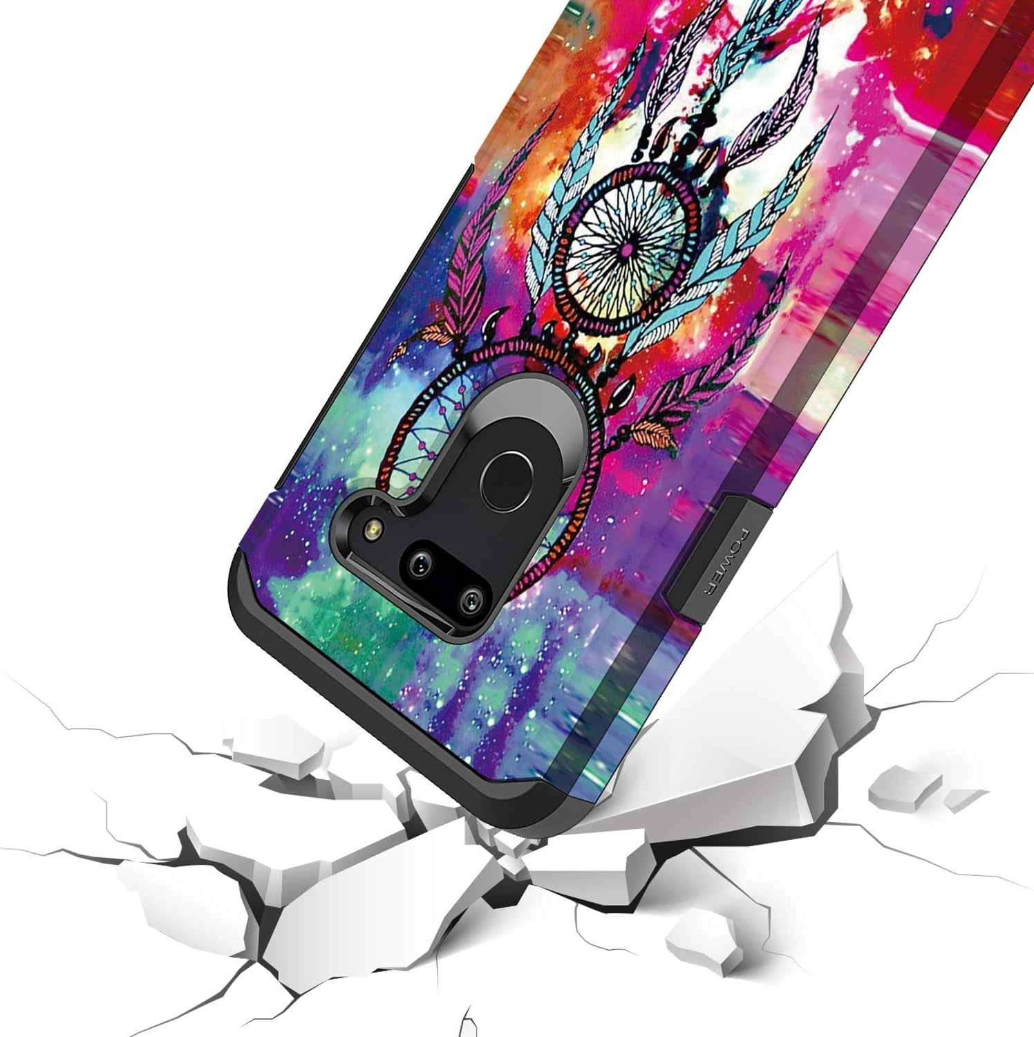 Rosebono Compatible with LG G8 Thinq Case, Slim Hybrid Dual Layer Shockproof Hard Cover Graphic Cover Armor Case for LG G8 Thinq (Dream Catcher)  Rosebono Fashion   