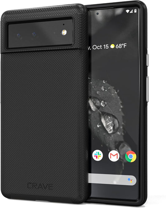 Crave Dual Guard for Google Pixel 6, Shockproof Protection Dual Layer Case for Google Pixel 6 - Black  Crave   
