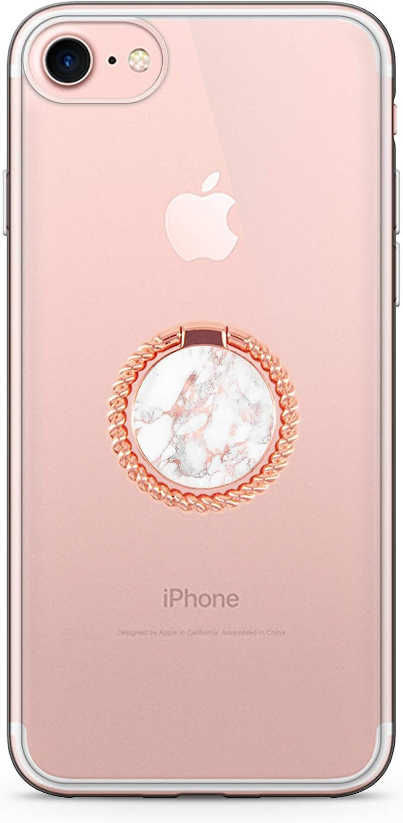 Finger Ring Stand,Ucolor 360° Rotation Cell Phone Grip Mount Kickstand Holder for Smartphones and Tablet (Rose Gold Marble)  uCOLOR   