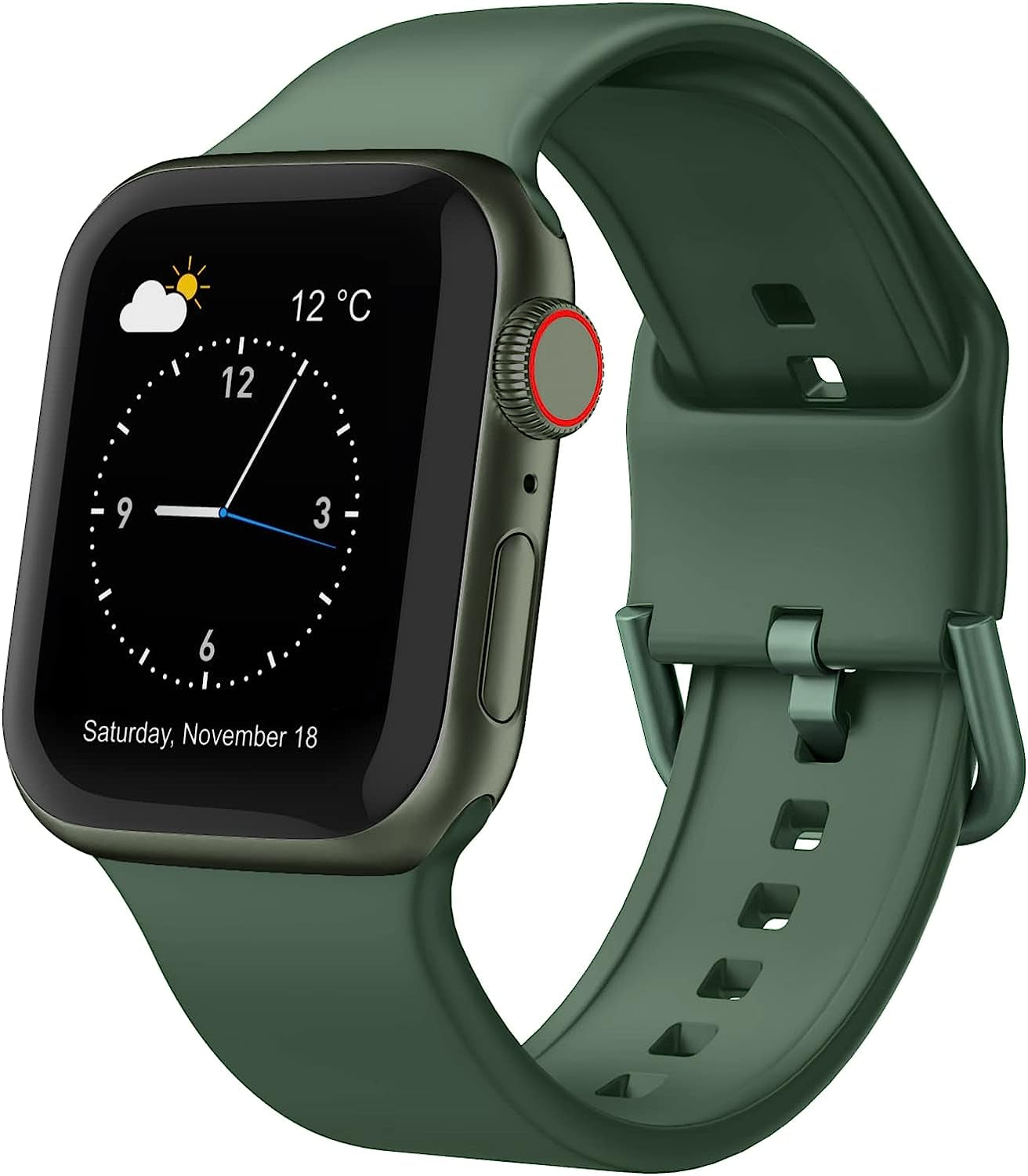 Sport Band Compatible with Apple Watch Bands 49Mm 45Mm 44Mm 42Mm 41Mm 40Mm 38Mm, Soft Silicone Wristbands Replacement Strap with Classic Clasp for Iwatch Series SE 8 7 6 5 4 3 2 1 Ultra for Women Men  Recoppa Clover 42mm/44mm/45mm/49mm 