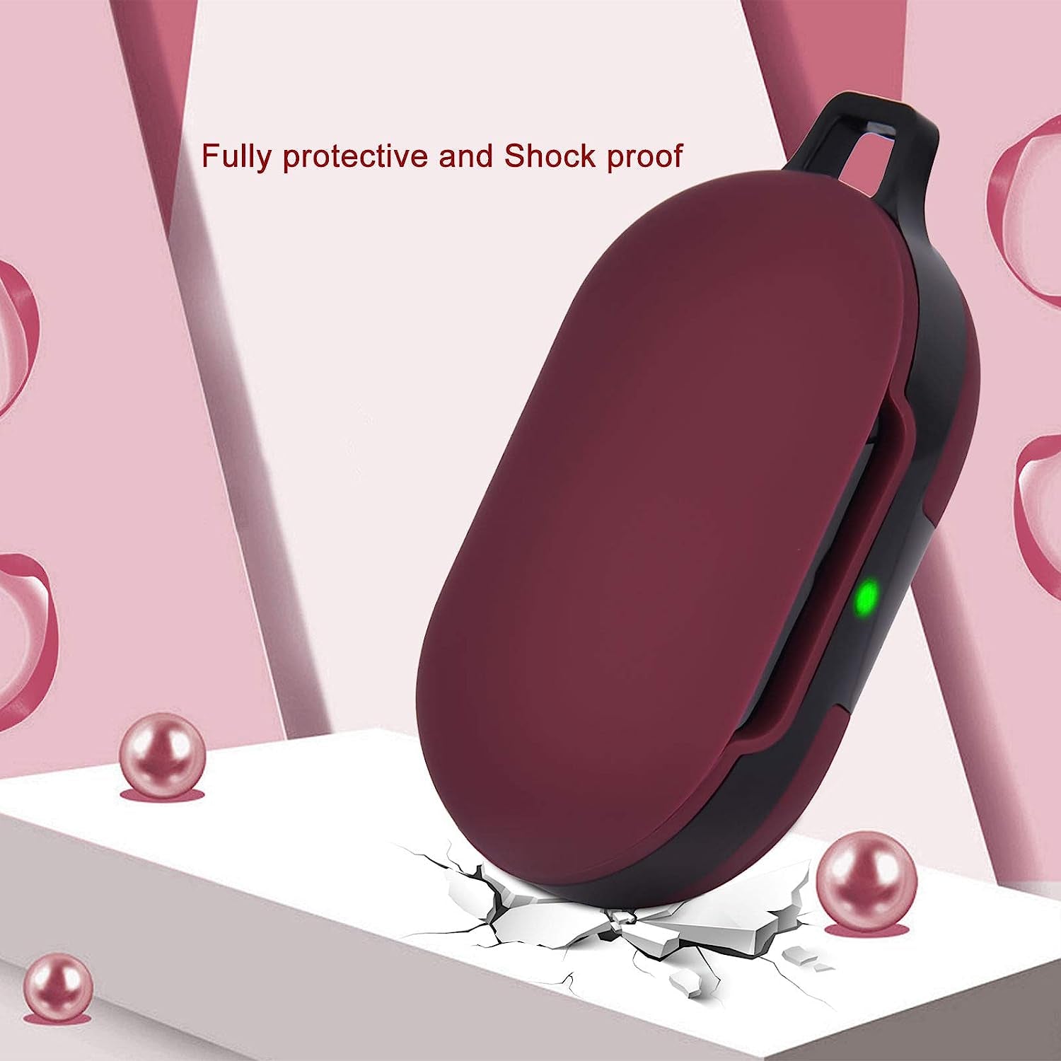 OLEBAND Galaxy Buds and Buds plus Case with Keychain and Cute Accesories,Soft Silicone Protective and Anti-Slip Cover for Samsung Buds+ Charging Case,Earbuds Charging LED Visible  OLEB   