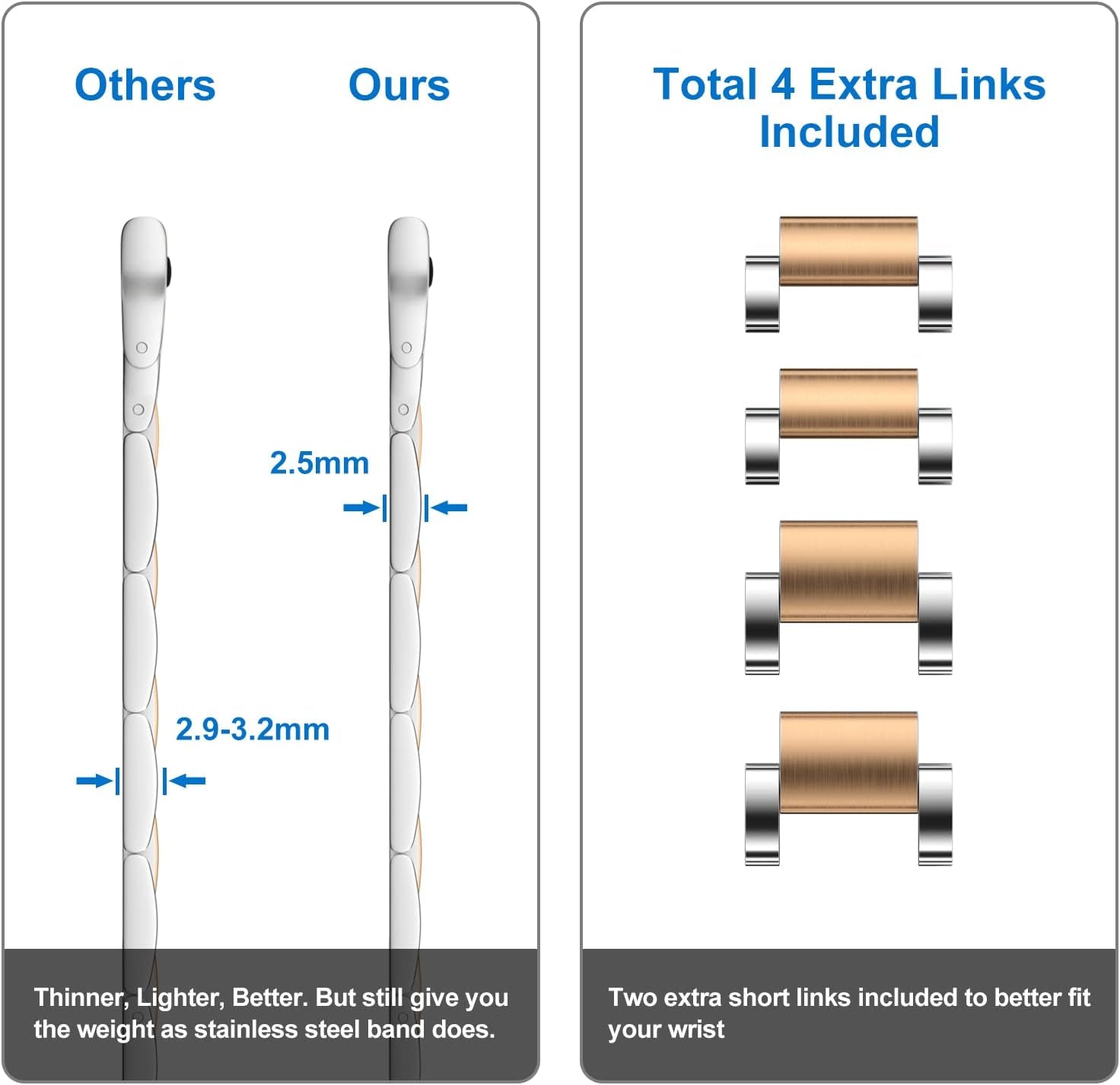 CINORS Metal Dressy Watch Band Compatible with Apple 8 41Mm Iwatch Iphone Rose Gold and Silver Womens Bands 41 40Mm Thin Link Bracelet 38Mm Stainless Steel Watches Strap for Series 7 6 5 4 3 2 1 SE  CINORS   