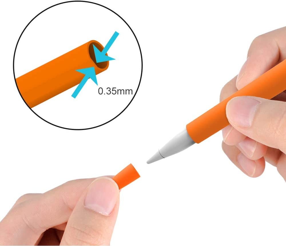 Love Mei for Apple Pencil Silicone Holder Sleeve for 2Nd Generation Protective Skin Cover Magnetic Case and Nib Cover Non-Slip Smooth Grip Cute Carrot Accessories for Ipad Pro  LOVE MEI   