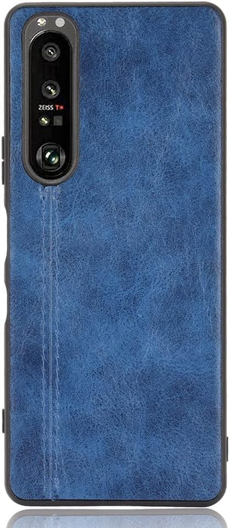 Phone Case for Sony Xperia 1 III, Case for Sony Xperia 1 III Cow-Like PU Leather Style Protector Cover, Non-Slip Shockproof Cover for Sony Xperia 1 III Case  Generic Blue Sony Xperia 1 Iii 