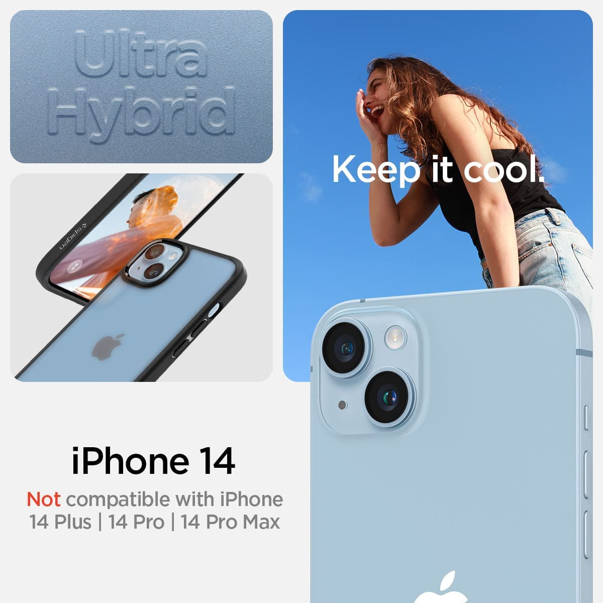 Spigen Ultra Hybrid Designed for Iphone 14 Case (2022) - Frost Black  Spigen   