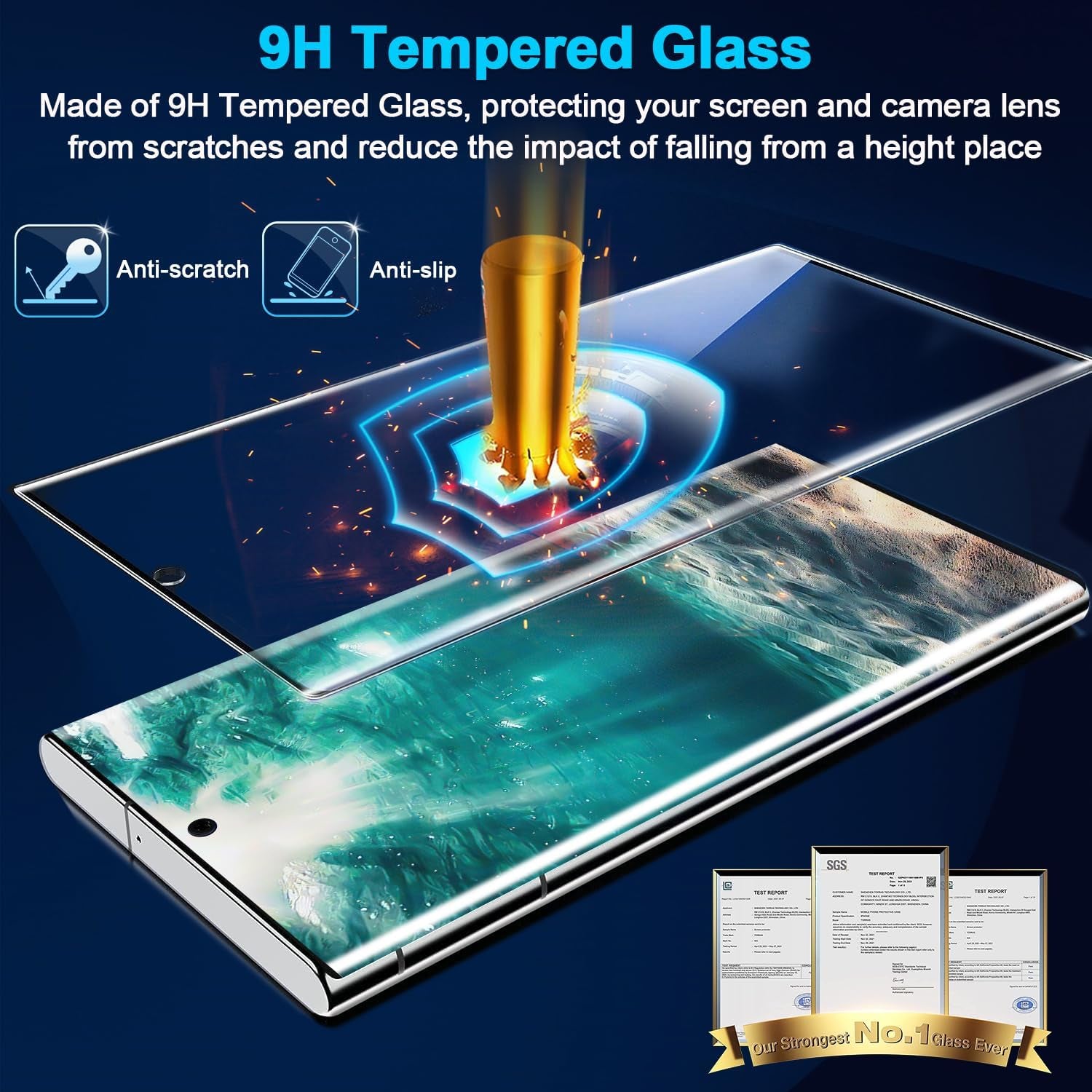 3 Pack Galaxy Note 20 Ultra Screen Protector, HD Clear Tempered Glass, Fingerprint Unlock, 3D Curved, Scratch Resistant, Bubble-Free for Samsung Galaxy Note 20 Ultra 5G Glass Screen Protector  Coliary   