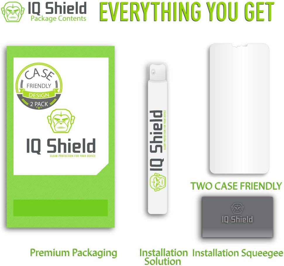 Iqshield Screen Protector Compatible with LG V40 Thinq (2-Pack)(Case Friendly) Anti-Bubble Clear TPU Film  IQShield   