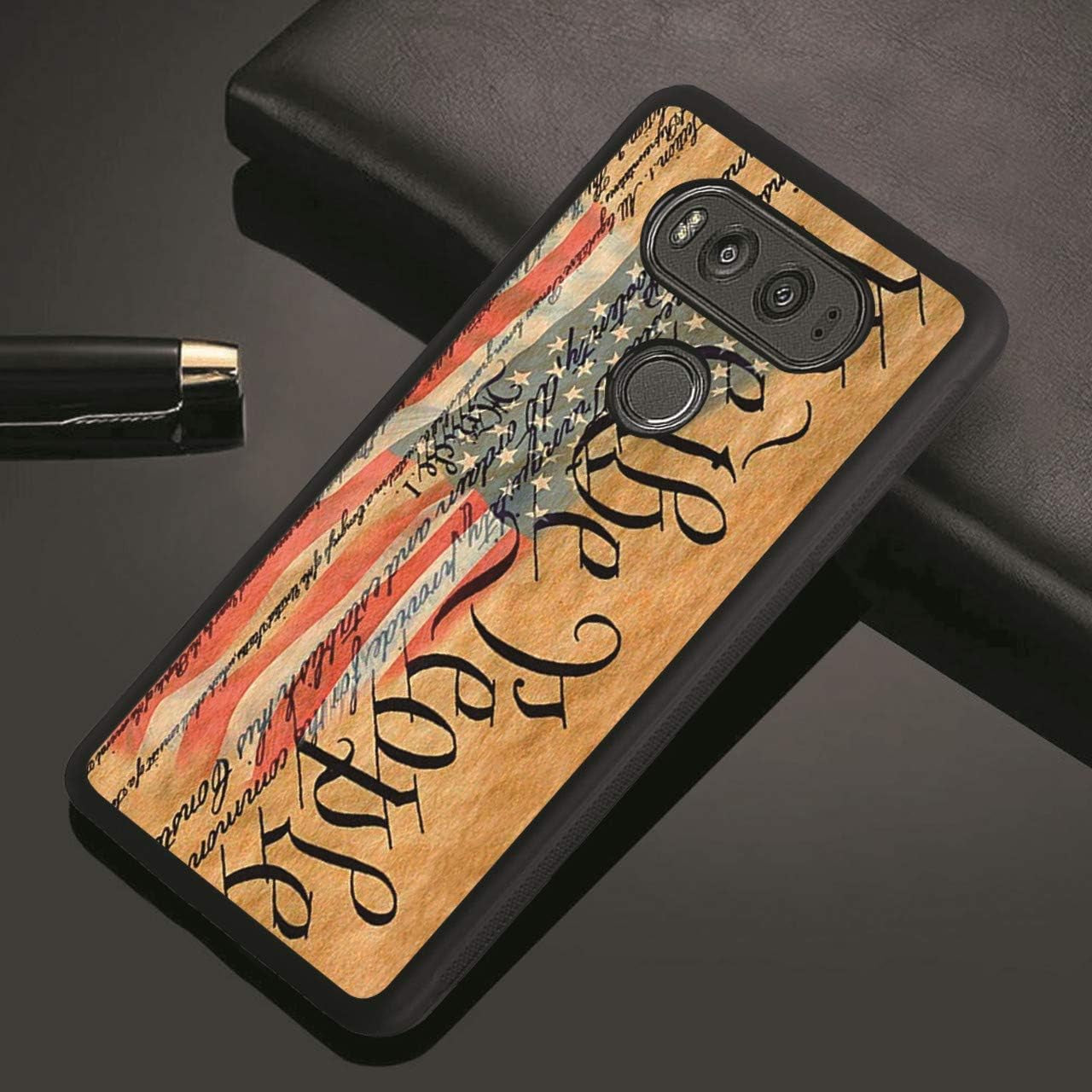 Case for LG V30, American Flag Constitution We the People Slim anti Design Slim Impact Resistant Shock-Absorption Rubber Protective Case for LG V30/LG V30 Plus/Lg V30S/Lg V35/LG V35 Thinq  Log Zog   