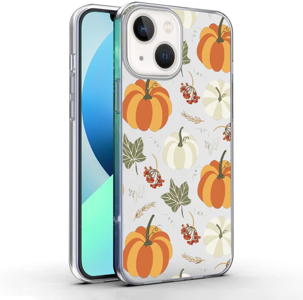 Ademen Clear Case for Iphone 13 Case 6.1 Inches Cute Ghost Case for Girls Women Soft TPU Protective Bumper Case Cover for Iphone 13(Ghost)  Ademen Pumpkin  