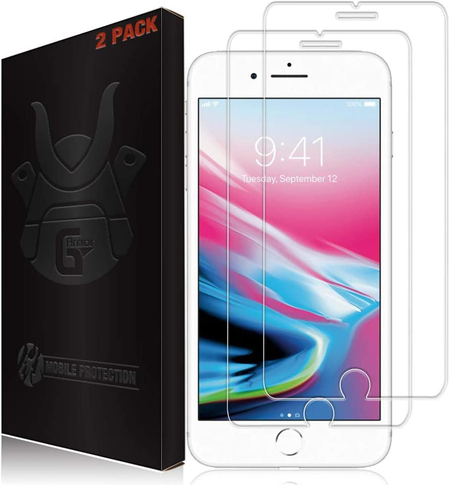 G-Armor 2 Pack Screen Protector for Iphone 8, Iphone 7, Iphone 6S and Iphone 6 - Tempered Glass Screen Saver, Phone Case Friendly, Lifetime Replacement, Protective Screen Cover for 4.7 Inch Iphones  G-Armor   