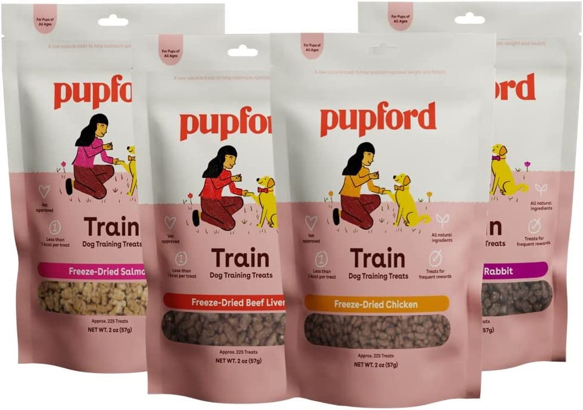 Pupford Freeze Dried 475+ Puppy Treats, Low Calorie, Vet Approved, All Natural, Healthy Training Treats for Small to Large Dogs (Beef Liver)  Pupford Meat Bundle 8.00 Ounce (Pack Of 1) 
