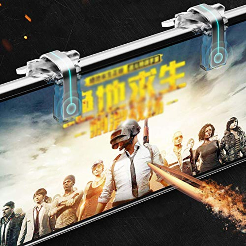 SODIAL 1 Pair for PUBG Mobile Game Fire Button Aim Key Smart Phone Gaming Trigger L1 R1 Shooter Controller White  SODIAL   