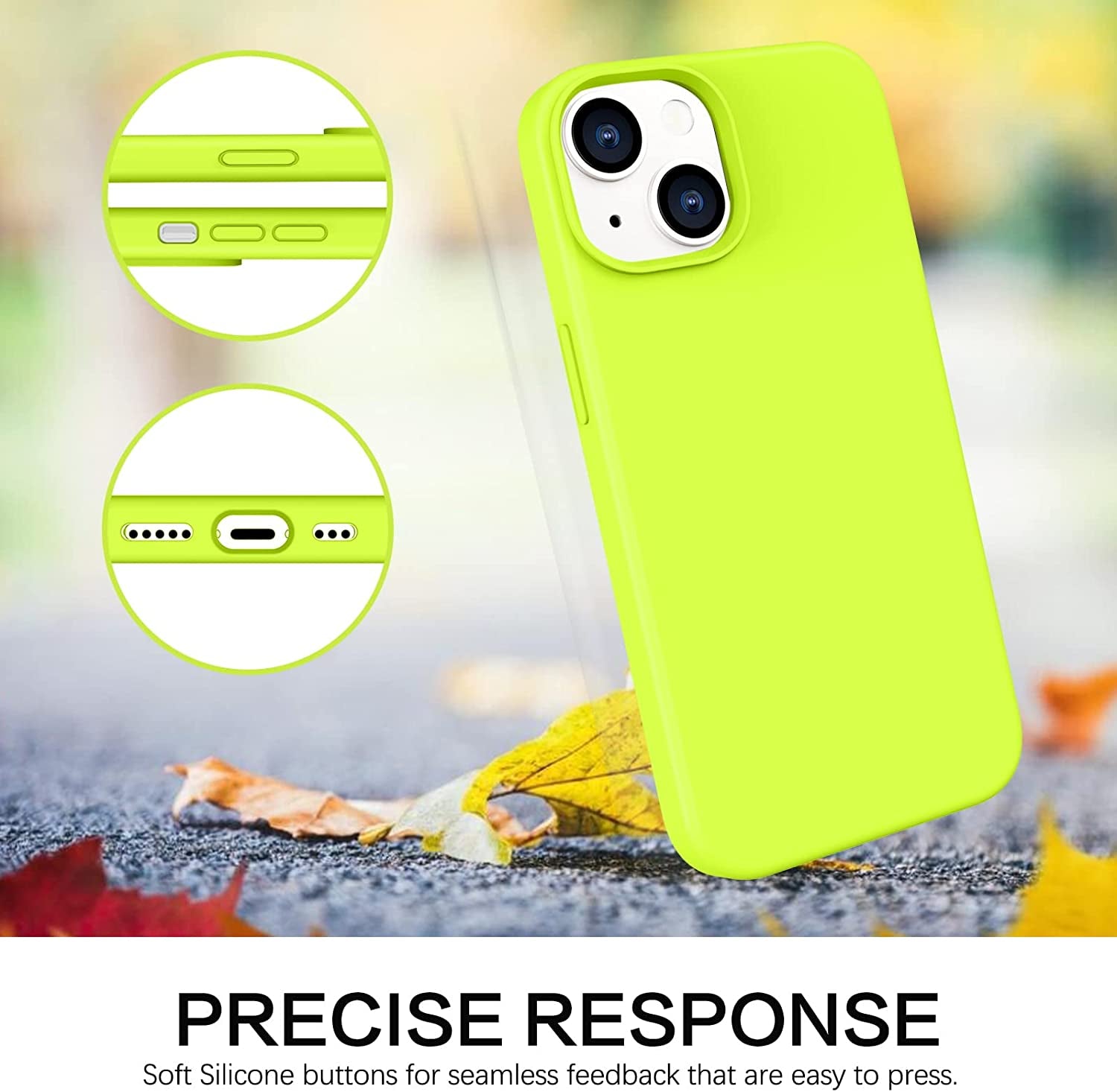 BENTOBEN Compatible with Iphone 14 Case, Liquid Silicone Gel Rubber Bumper Microfiber Lining Hard Back Shockproof Protective Phone Cover for Iphone 14 6.1",Hot Green  BENTOBEN   